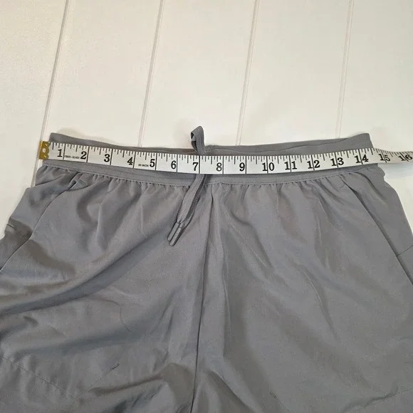 BYLT Men's Medium Swift 2-in-1 Workout Shorts Gray Black Compression Liner KPO12 - Picture 9 of 11